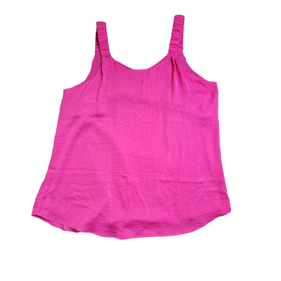 Vince Camuto Sleeveless Ruffle Strap Rumple Tank Fuchsia Women's Size M - Picture 5 of 10
